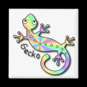 Psychedelic Gecko magnets by tshirtfun Psychedelic Gecko magnets