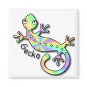 Psychedelic Gecko magnets
