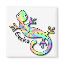 Psychedelic Gecko magnets