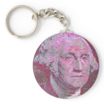 Psychedelic Geo. Washington keychains
