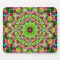 Psychedelic Geometric Mandala Ball Mousepad