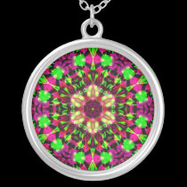 Psychedelic Geometric Mandala Necklace