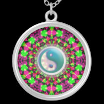 Psychedelic Geometric YinYang Necklace necklaces