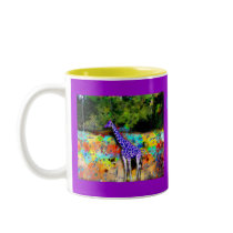 Psychedelic Giraffe Mug by robcork Psychedelic Giraffe Mug