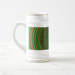 Psychedelic green and orange twisted pattern coffee mug