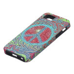 Psychedelic Groovy Trippy Peace Sign iPhone 5 Cases
