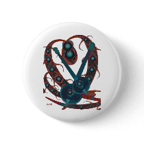 Psychedelic Guitar buttons by DanceswithCats Psychedelic Guitar buttons