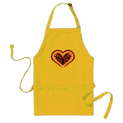 Psychedelic Heart Apron by csim_83