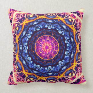 Psychedelic Kaleidoscope 6 (fractal love) Pillows mojo_throwpillow