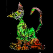 Psychedelic Kitty t-shirts by DrippingxPitch Psychedelic Kitty t-shirts