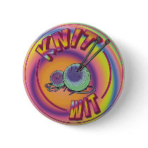 Psychedelic Knit Wit buttons by StitcherladyxxTees Psychedelic Knit Wit buttons