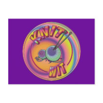 Psychedelic Knit Wit Postcard