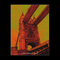 Psychedelic London Bridge Postcard postcards