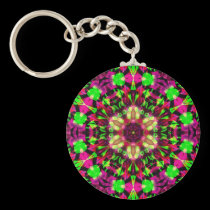Psychedelic Mandala #13 Keychain keychains