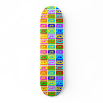 Psychedelic Mix Tape Pop Skate Boards