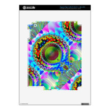 Psychedelic Neon Fractal Skins For iPad 3