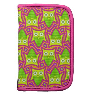 Psychedelic Neon Owl Pattern