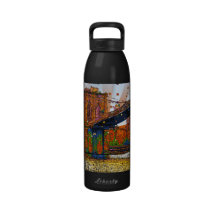 Psychedelic NYC: Brooklyn Bridge #1 Drinking Bottles