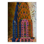 Psychedelic NYC: Chrysler Building Top Closeup #1A Cards