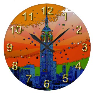 Psychedelic NYC: Empire State Building #3 Clock