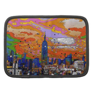 Psychedelic NYC Empire State Building & Skyline A1 Folio Planners