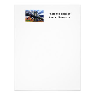 Psychedelic NYC: Manhattan Bridge #1 Letterhead Template