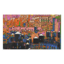 Psychedelic NYC: NYC Water Towers in Winter #9 Sticker