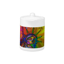 Psychedelic NYC Rainbow Color Statue of Liberty 1R