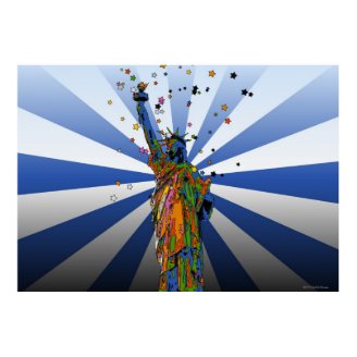 Psychedelic NYC: Statue of Liberty #2 Poster