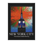 Psychedelic NYC Top of Empire State Building 2C Canvas Prints