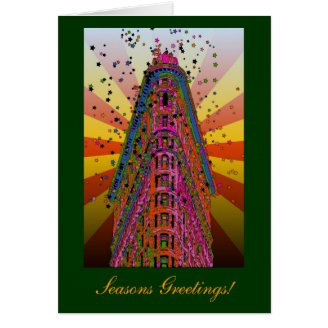 Psychedelic NYC - Top of the Flatiron Building A2 Card
