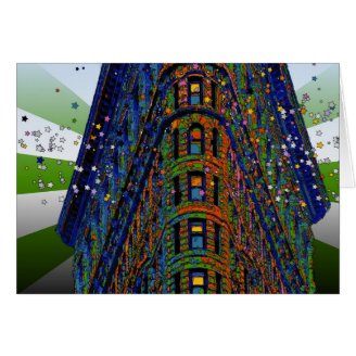 Psychedelic NYC: Top of the Flatiron Building B1 Greeting Card