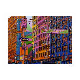 Psychedelic NYC: Union Square Building, St Sign A1 Posters