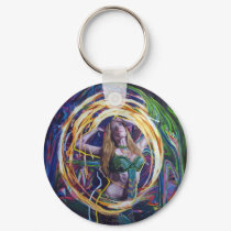 Psychedelic oil painting keychains