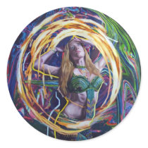 Psychedelic oil painting stickers by ashstone Psychedelic oil painting stickers
