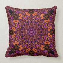 Psychedelic Orange+Pink pattern Cushion pillows