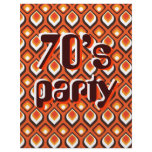 Psychedelic Orange Seventies party flyers