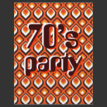 Psychedelic Orange Seventies party flyers