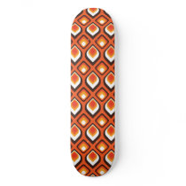 Psychedelic Orange Skate Board Deck