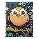Psychedelic Owl notebooks