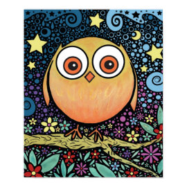 Psychedelic Owl print