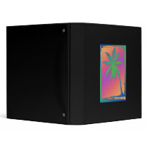 Psychedelic Palm Tree 3 Ring Binders