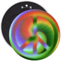 Psychedelic Peace Button