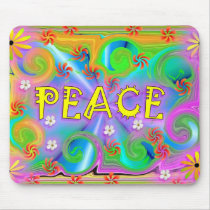 Psychedelic Peace Mouse Pad mousepads