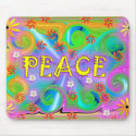 Psychedelic Peace Mouse Pad mousepads