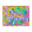 Psychedelic Peace Postcard
