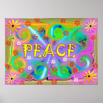 Psychedelic Peace Poster posters
