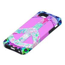 Psychedelic Peace Sign Abstract iPhone 5 Case