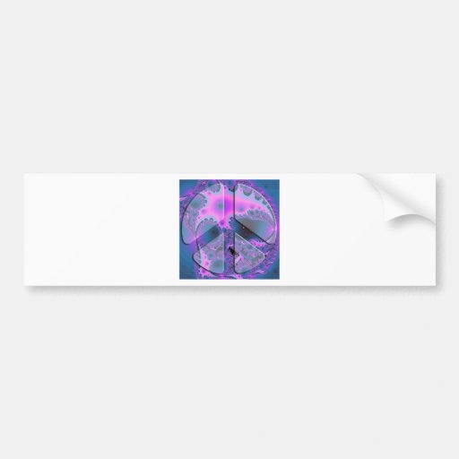 psychedelic peace sign bumper stickers