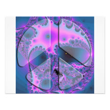 psychedelic peace sign custom invites